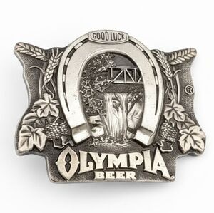 EUC Vintage 1970s Olympia Beer Belt Buckle & Bottle Opener!!
